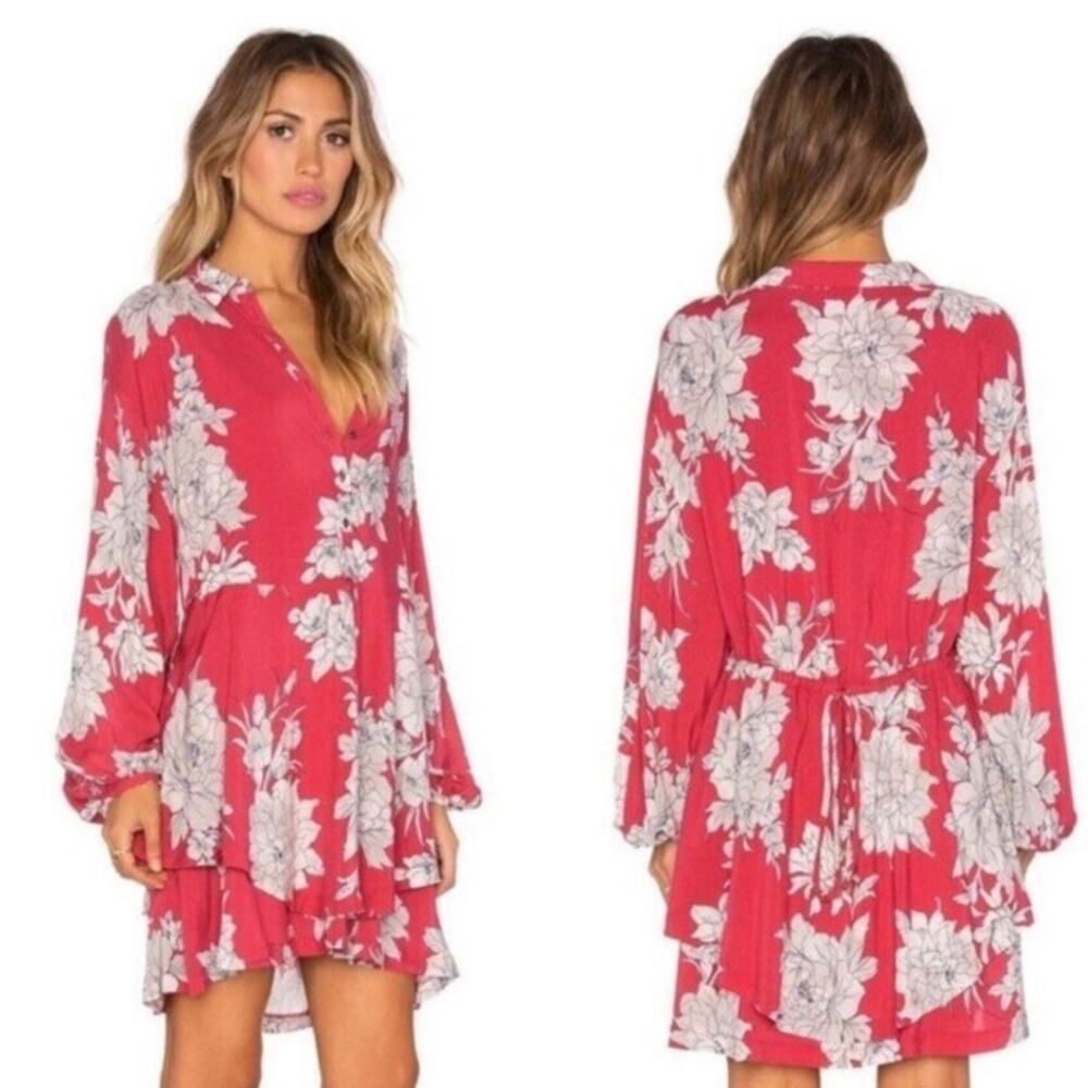 Free People "Shake It" Dress in Peony florals size small